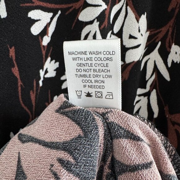 Adrienne Vittadini Women 3/4 sleeves Floral Maxi Dress Size L - Picture 7 of 10